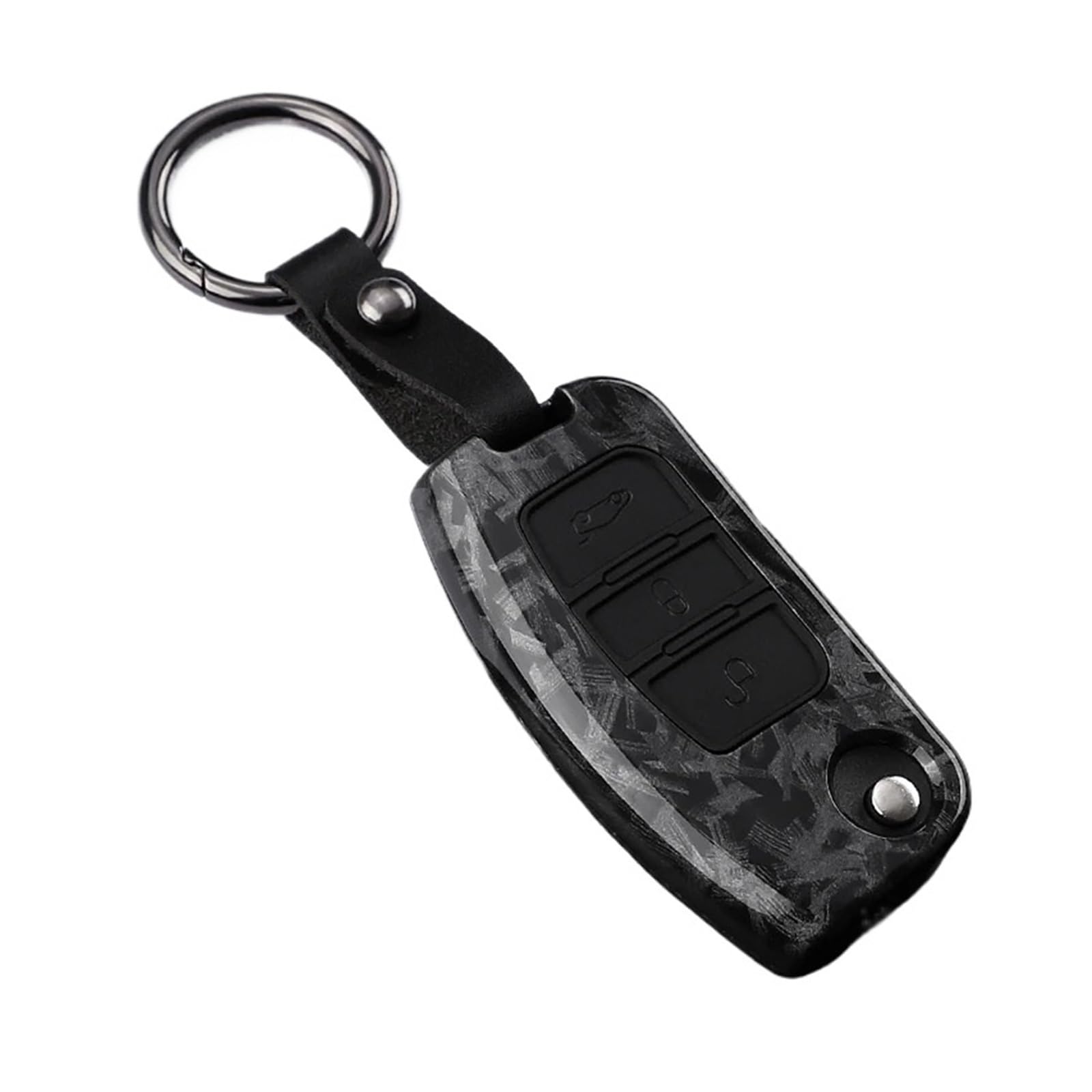 Etui na kluczyk samochodowy z włókna węglowego do systemu Focus Keyless | Smukła, trwała obudowa pilota z ABS w stylu włókna węglowego. Chroni dostęp bezkluczykowy.(Type4)