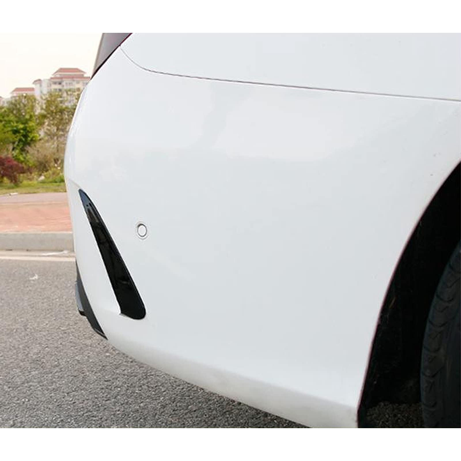 Auto Heckstoßstange Seitenflossen, ABS Heckstoßstange Spoiler Lip Splitter Schwarzer Ersatz für C Coupe C205 2015+, 2 Stück