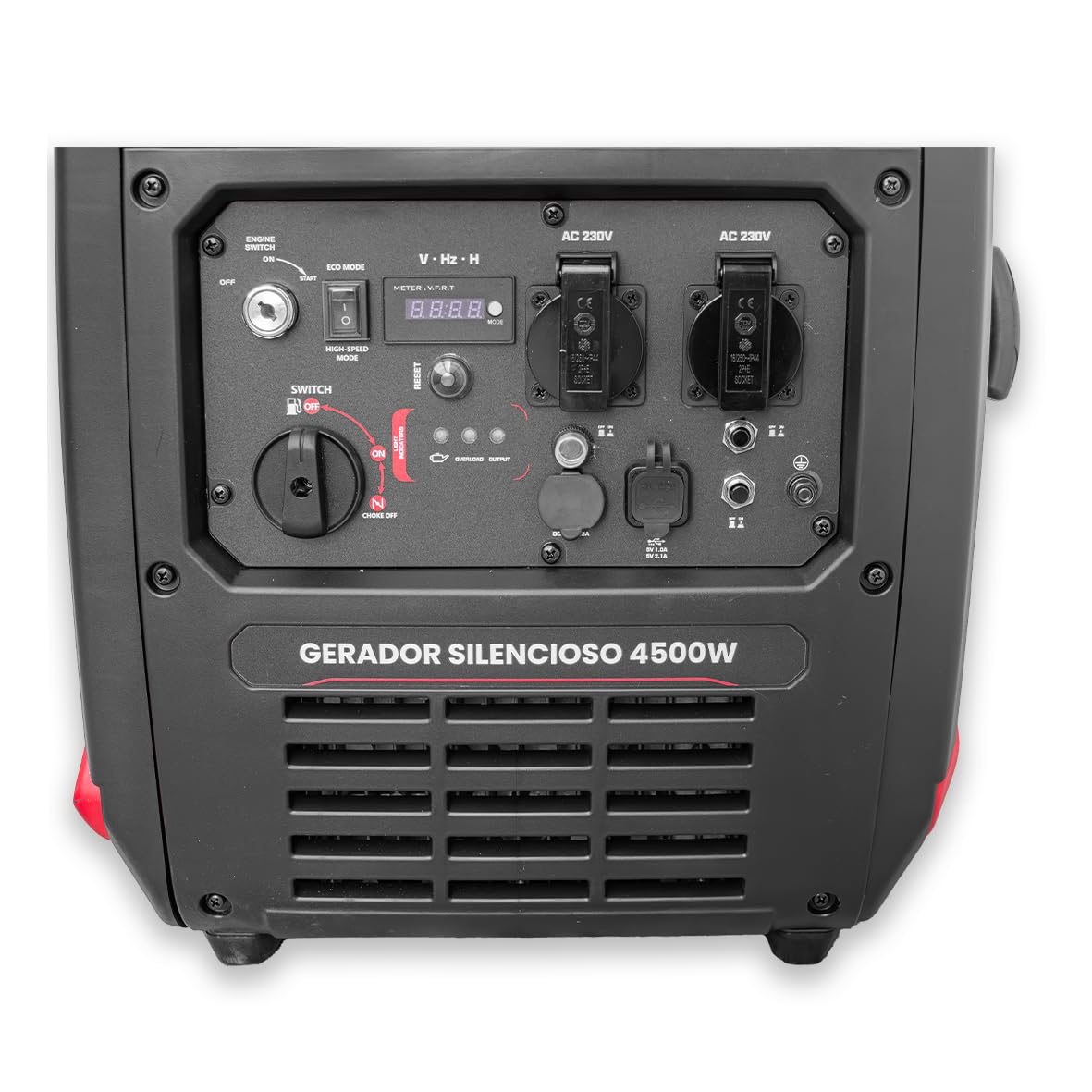 Bricoferr Generador Silencioso 4500 W 9 HP