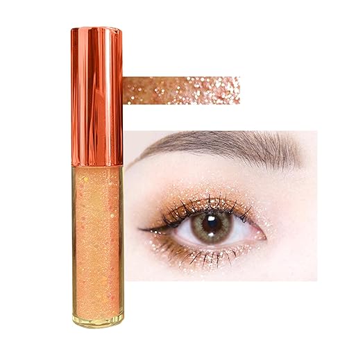 KWOLYKIM Sombra de ojos líquida con purpurina, larga duración, secado rápido, fácil de aplicar, pegamento pigmentado de diamante con purpurina