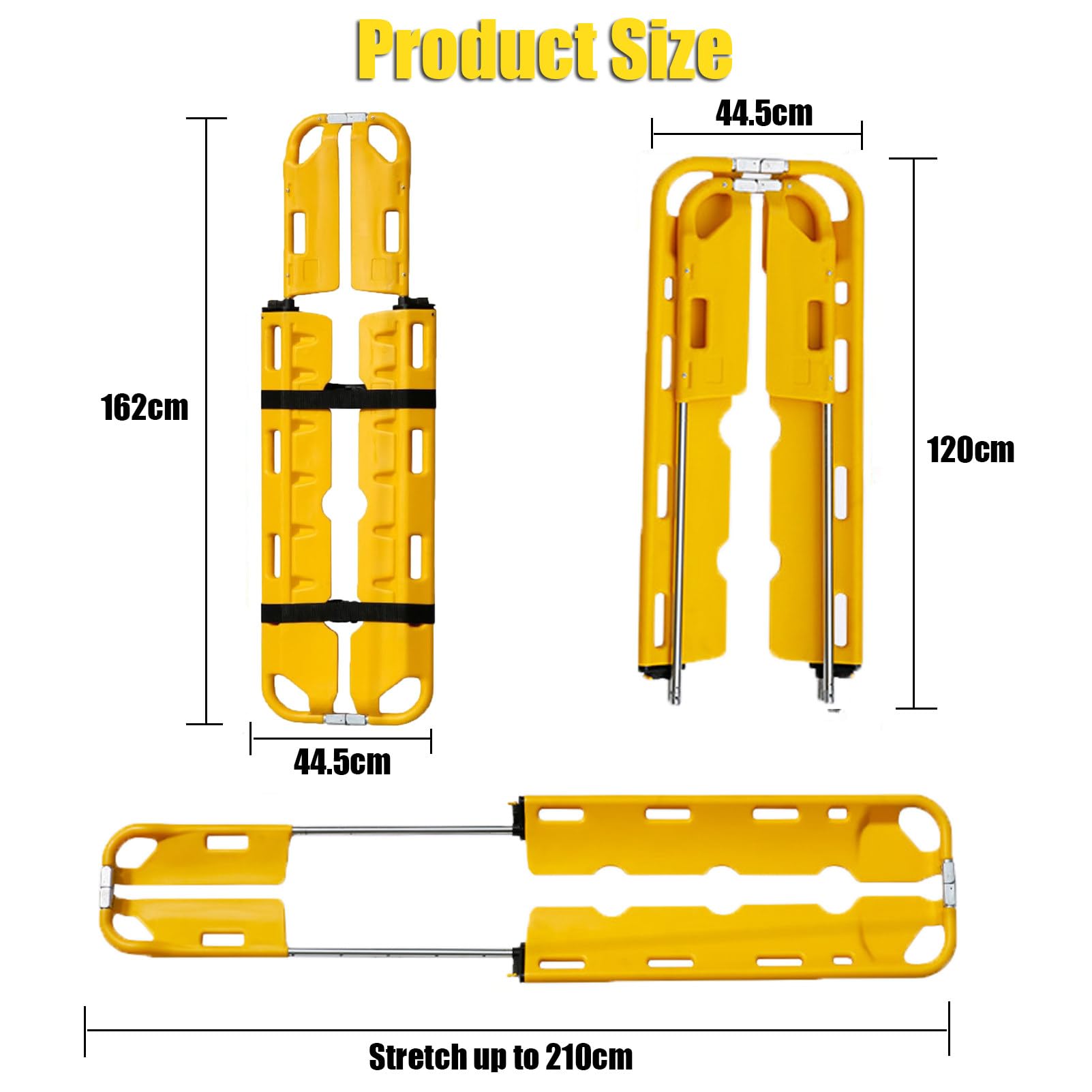 Tablero de columna vertebral plegable, camilla de rescate portátil para transporte médico de emergencia, ideal para terapeutas atléticos y equipos médicos