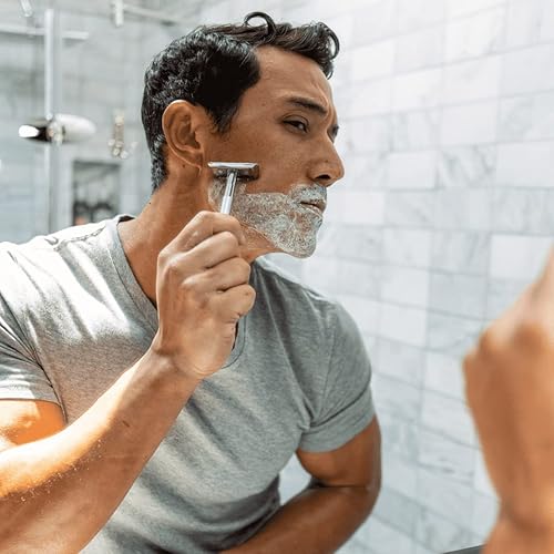 Miniatura 8 de Oars + Alps Crema de afeitar calmante para hombre, probada por dermatólogos e infundida con aloe y aceite de coco, aroma fresco de salpicaduras