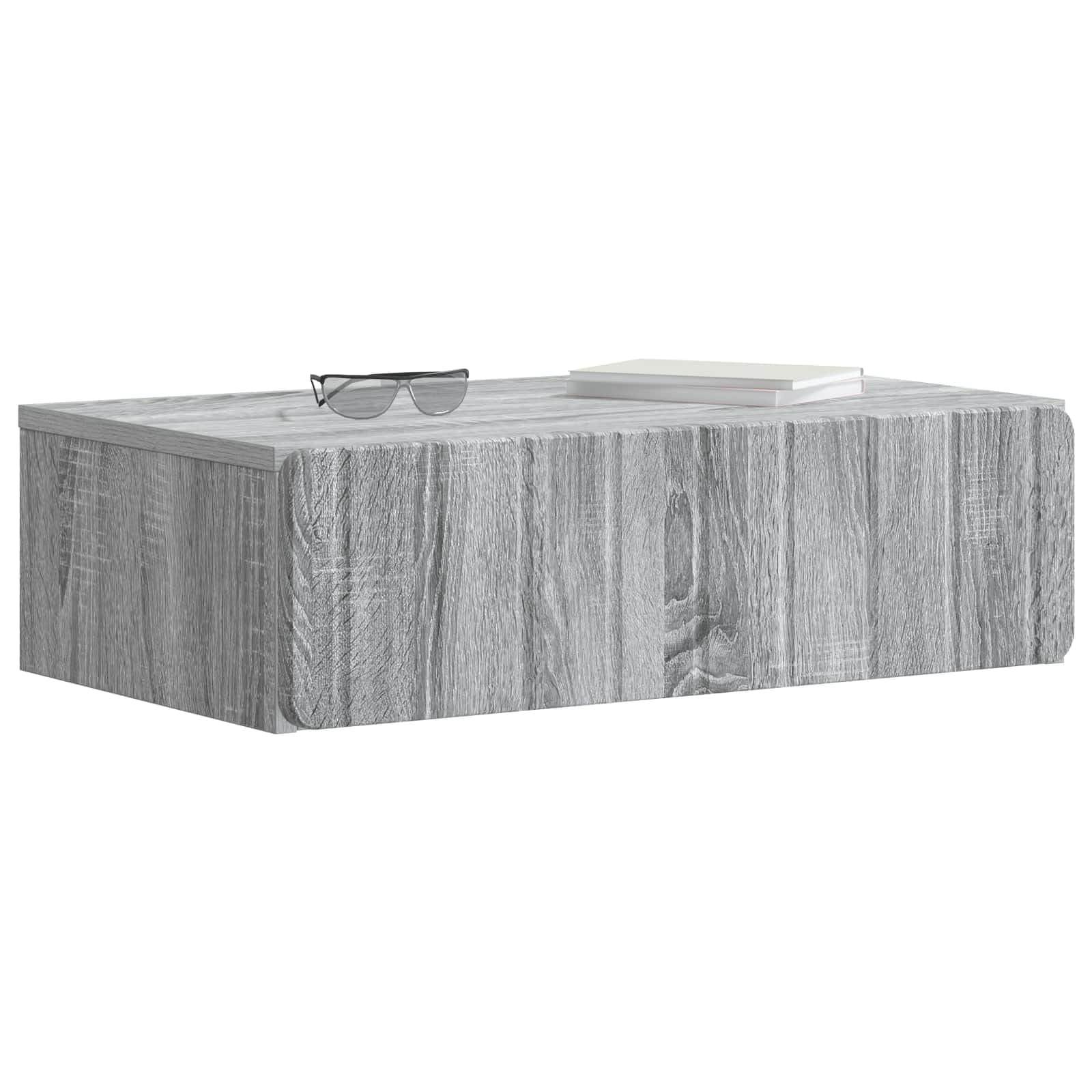Tavolino da parete in legno per corridoio, grigio