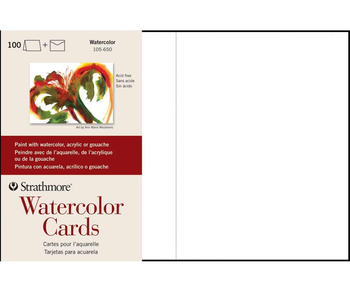 Pro-Art Paper Strathmore Cards and Envelopes 5-inch x 6.875-inch 100 kg-Watercolor