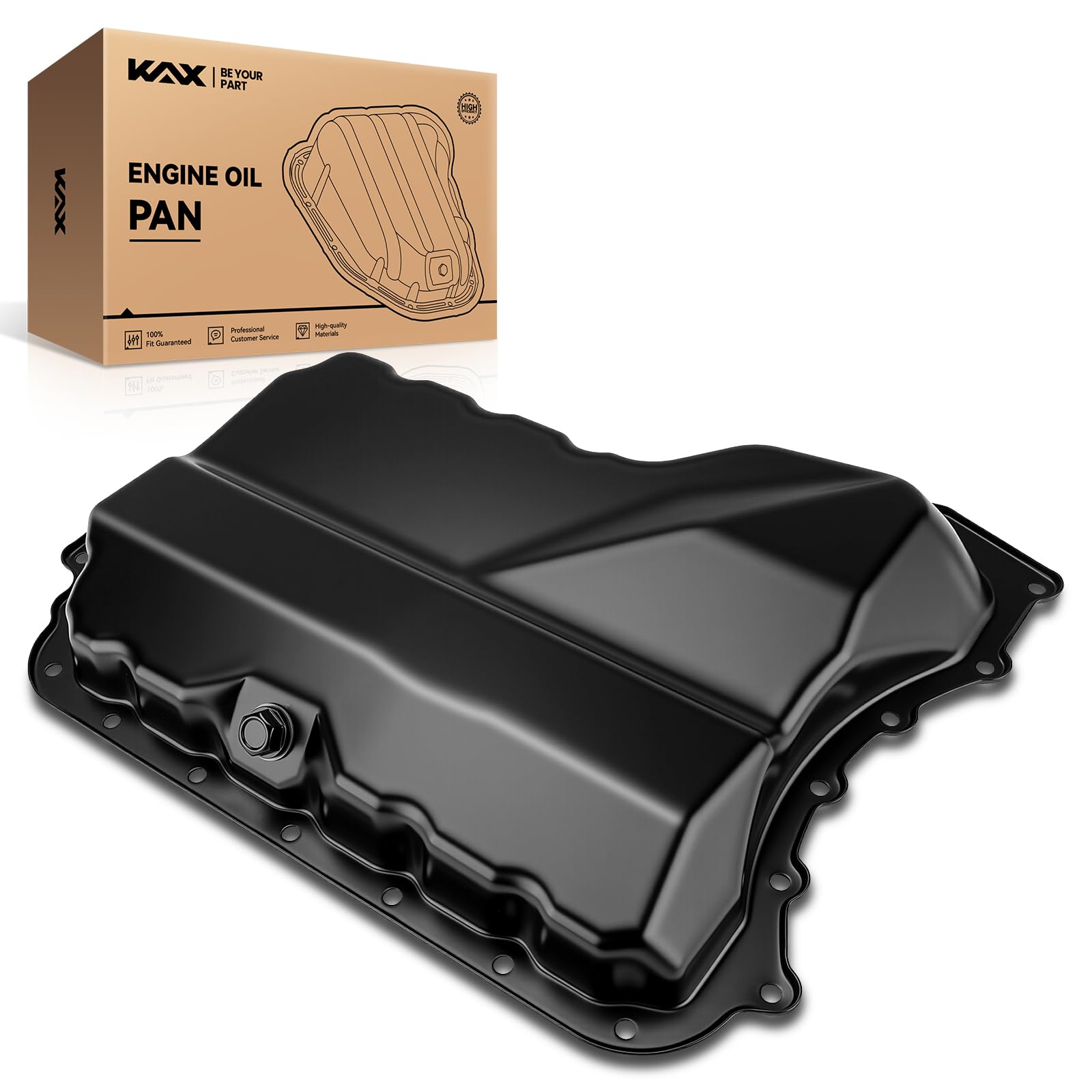 KAX 264-346 Engine Oil Pan, Replacement for Volkswagen Jetta 2005-2018, Passat 2012-2018, Golf 2010-2014, Bora 2005-2010, Beetle 2006-2019, Rabbit 2006-2009, 2.5L, Gasket not included