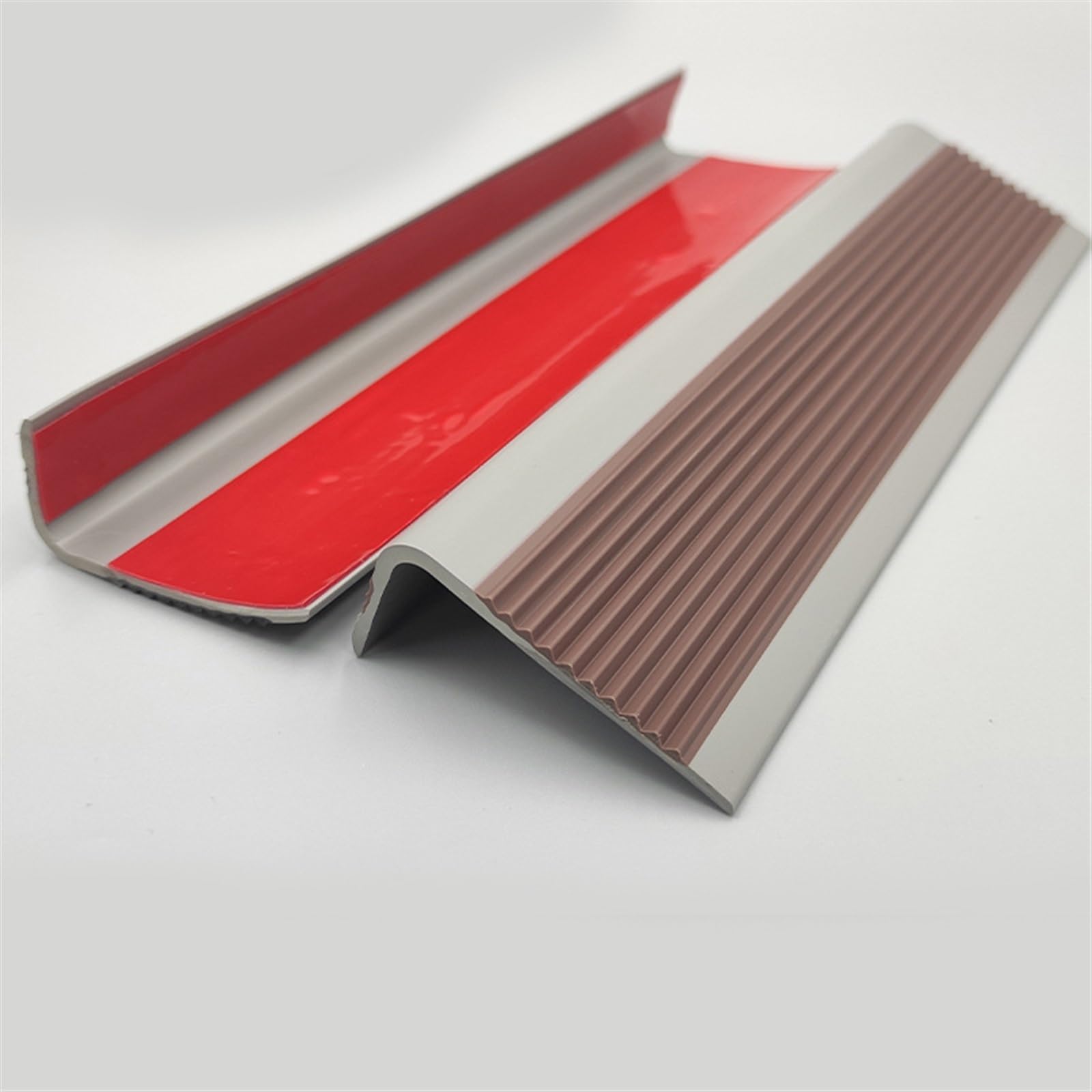 Striscia di gomma antiscivolo, 1-10 metri, nastro adesivo di sicurezza per scale, bordo impermeabile per uso interno/esterno (colore: caffè)