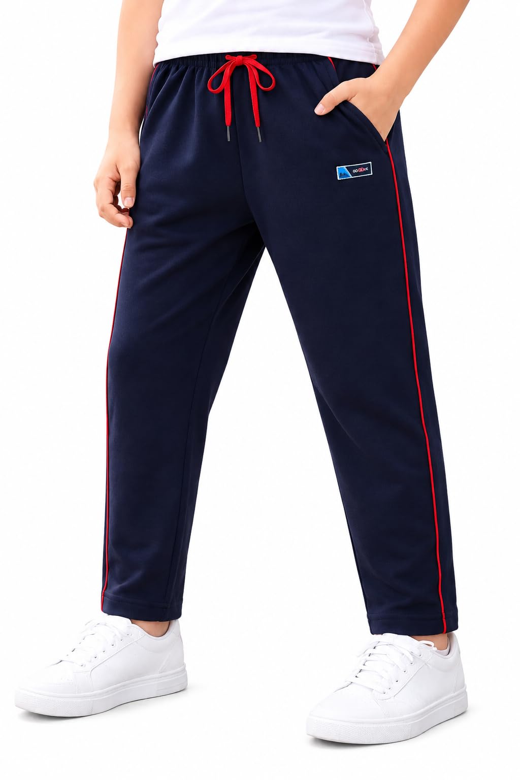 Men's Regular Fit Cotton Track Pant | Athletic Lower with Red Stripe & Elastic Drawstring Waist | Lower for Gym, Jogging, Running, Comfortable Sports Trouser with Side Pockets Size - L-picture-11