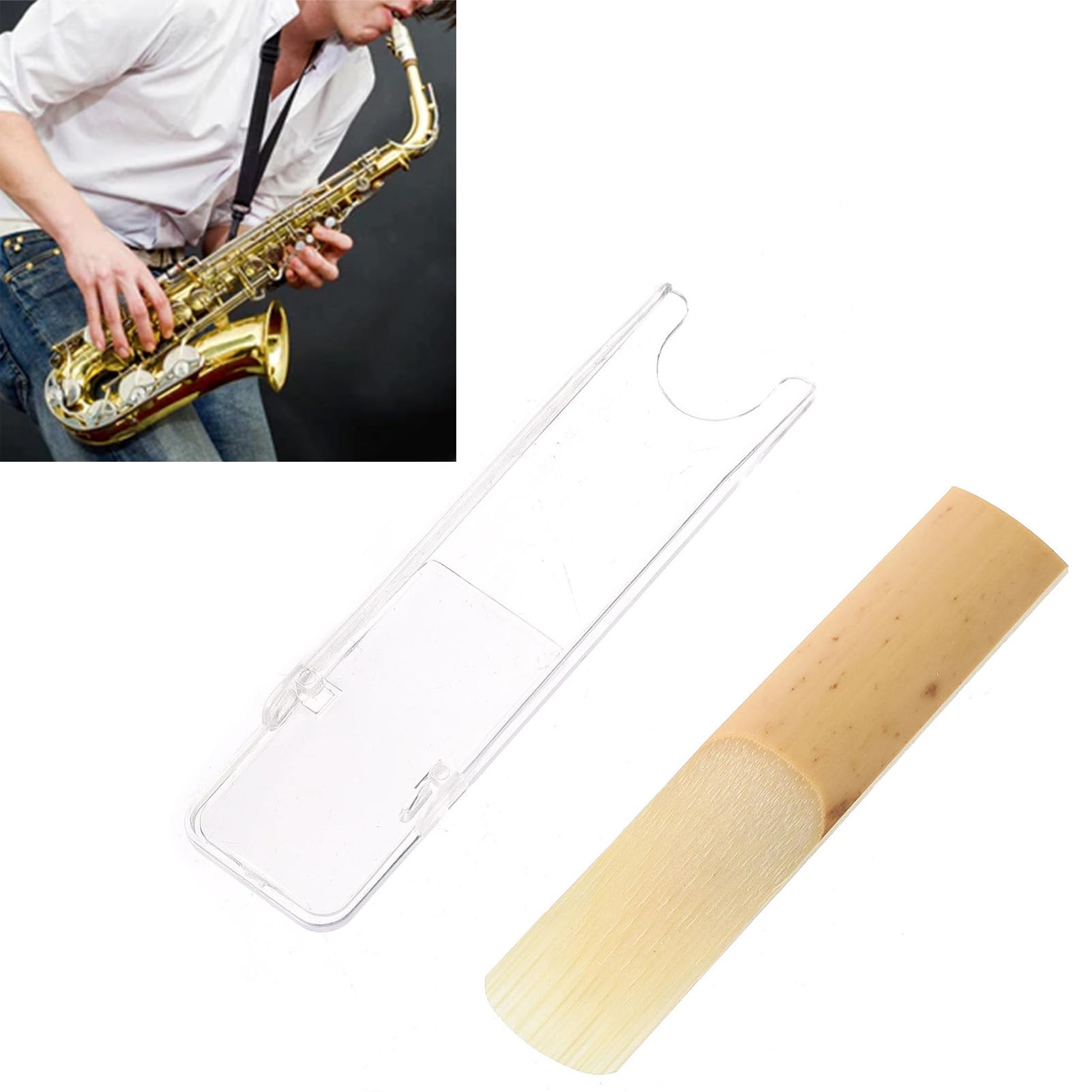 Anches de Saxophone Alto, 10 Pièces Anches de Saxophone Alto Professionnelles, élasticité de Réponse Exceptionnelle, Traditionnelles de pour le Jazz (Force