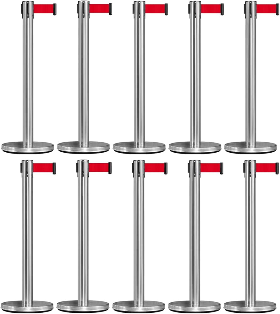 Amazon | ottostyle.jp ベルトパーテーション 10個セット 【シルバー