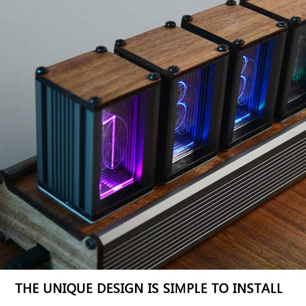 Cadeaux personnalisés, kit de Bricolage Nixie Tube Clock, Horloge à Tube numérique à 6 Chiffres, contrôle de l'horloge LED, Cadeau pour père, Amis, Festival, Assemblage f