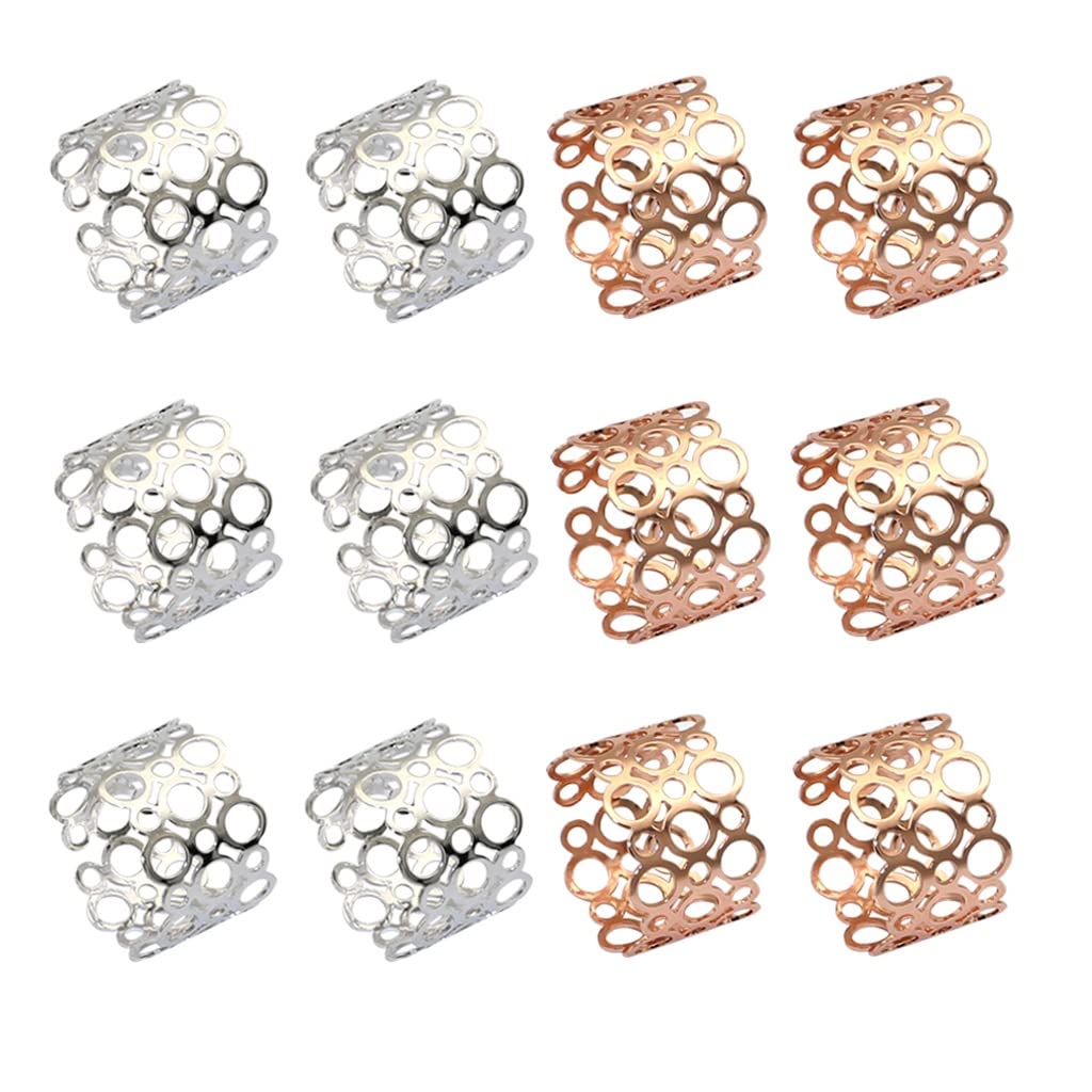 Ringe runder Serviettenhalter mit Schnallen für Weihnachten, Hochzeit, Urlaub, Party, Familientreffen, Tischdekoration (Mehrfarbig, wie abgebildet)