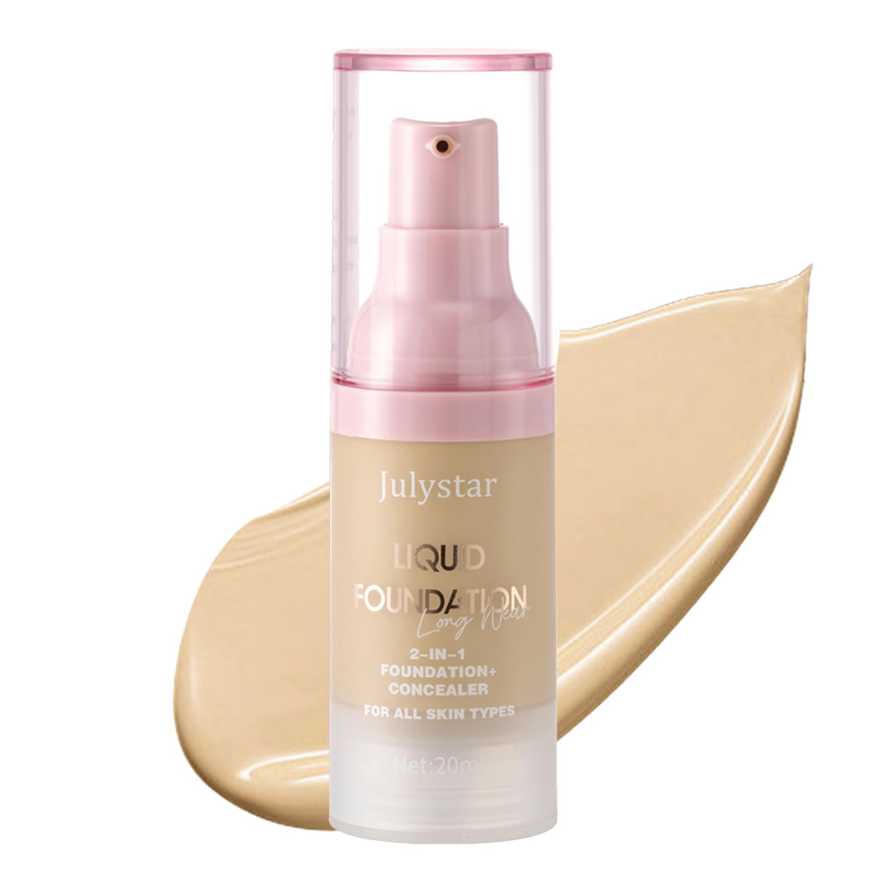 Matte Liquid Foundation, Long-lasting Waterproof 24H Full Coverage Makeup, Hydrating & Lightweight, Conceals Imperfections