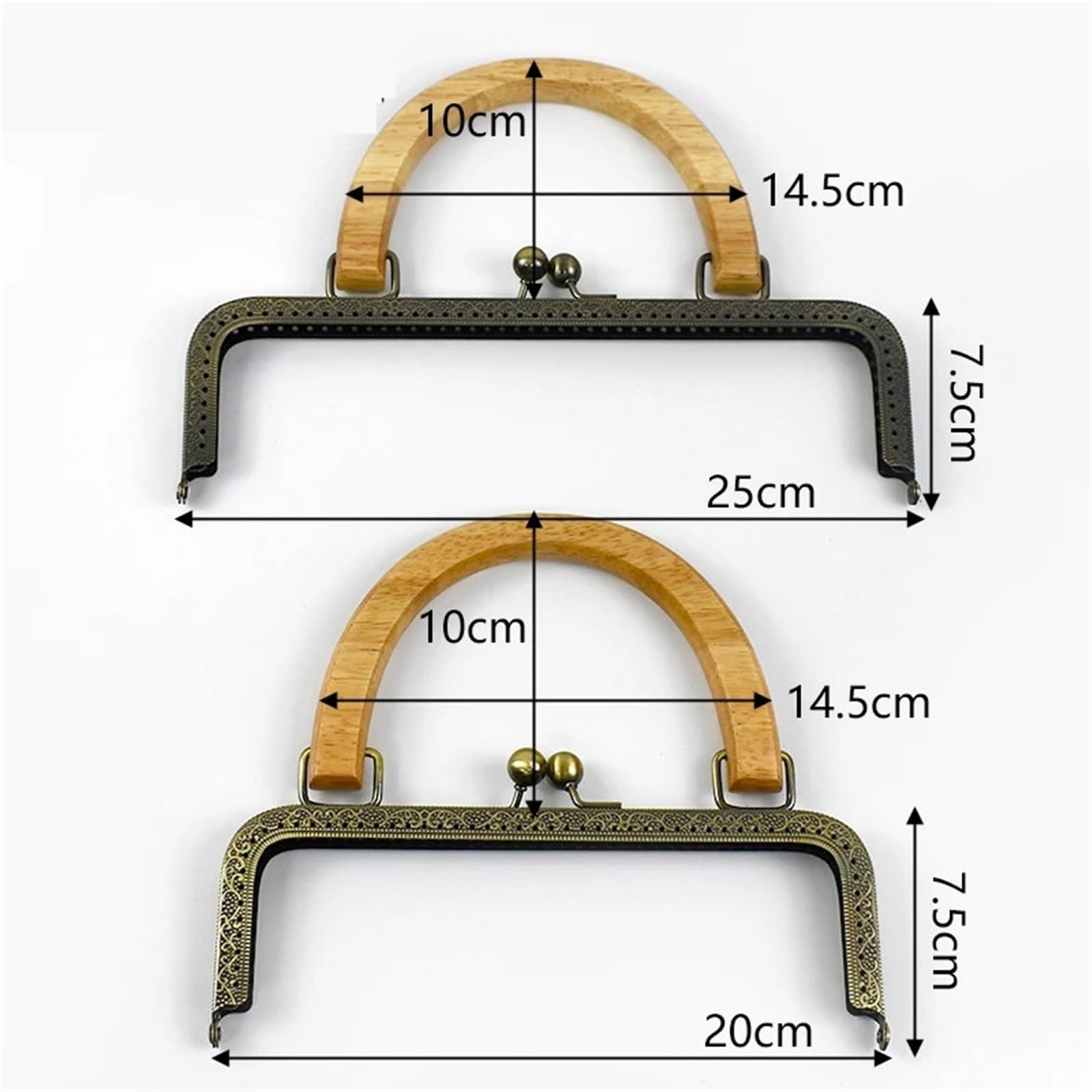 Amazon.com: Metal Purse Frame,Retro Arch Kiss Lock Clasp Frame 20