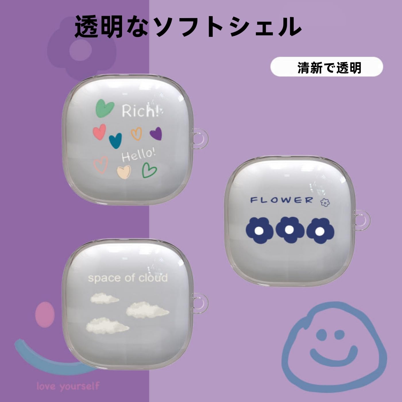 Amazon | For LinkBuds Fit ケース カバー TPU素材 透明 保護カバー WF