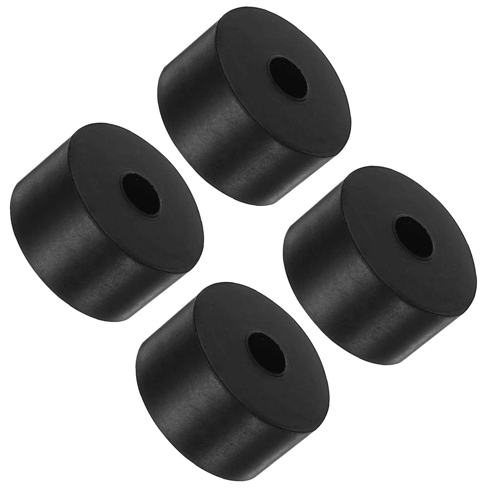 TA-VIGOR 4Pcs Rubber Spacer 2 Inch OD 0.47 Inch ID 1.2 Inch Thick – Round Neoprene Anti-Vibration Isolation Pads, Rubber Washers and Bushings for Furniture, Mechanical Equipment Black