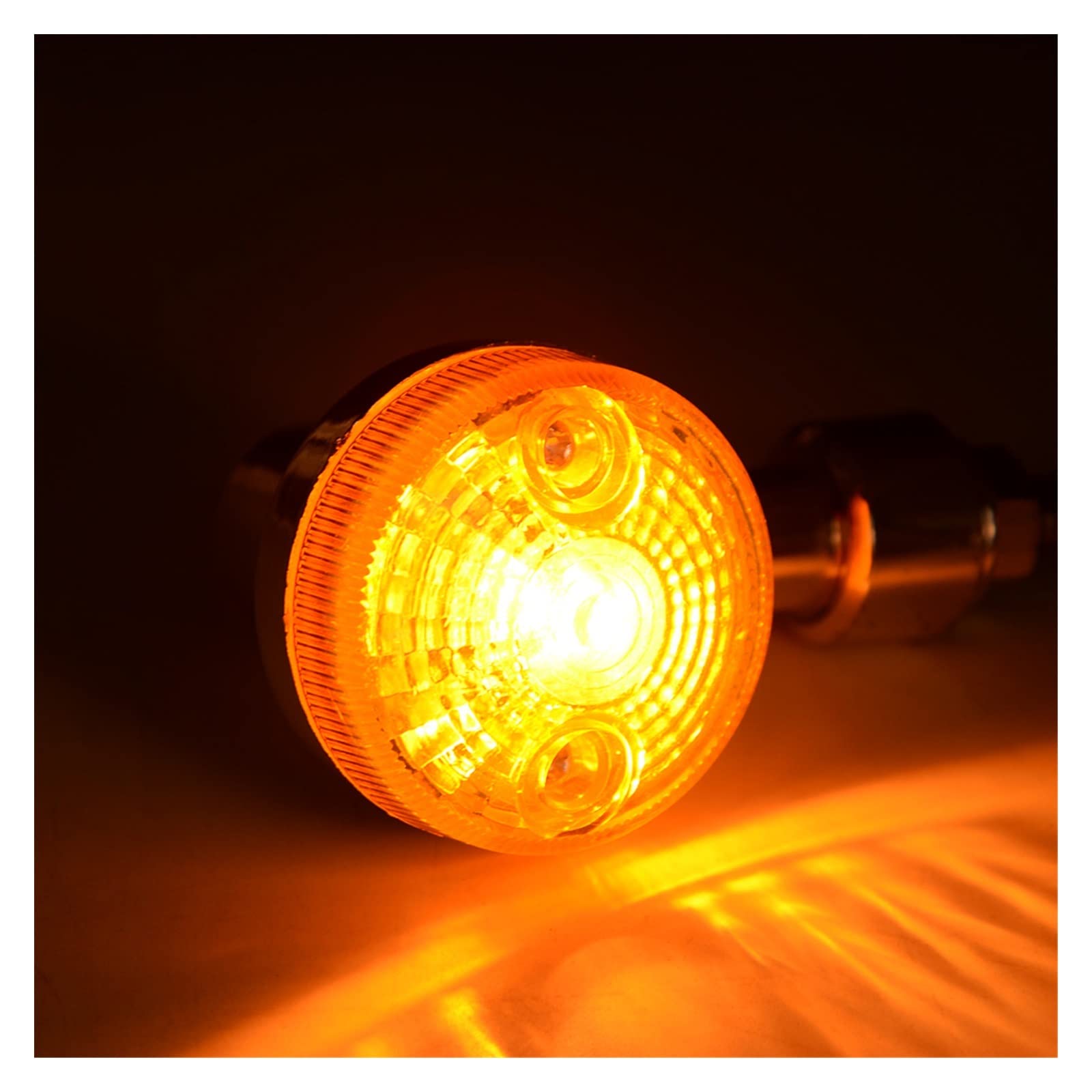 Clignotant Clignotants 4 Pièces 10mm 2 Fils Universel Moto Clignotant Lampe Ambre Clignotant Indicateur 12V Étanche