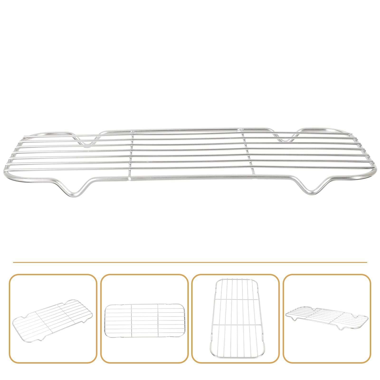 Parrillas para barbacoa, rejilla de secado de galletas, pan, bandeja de pan, colador, rejilla de alambre para horno, parrilla de barbacoa, estante para freír alimentos, estante para hornear, rejilla de enfriamiento de malla de acero inoxidable 3