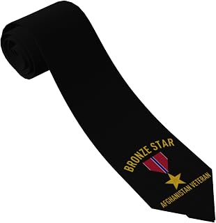 Bronze Star Afghanistan Veteran Men's Necktie Stylish Formal Casual Ties for Business Office Daily Neckties