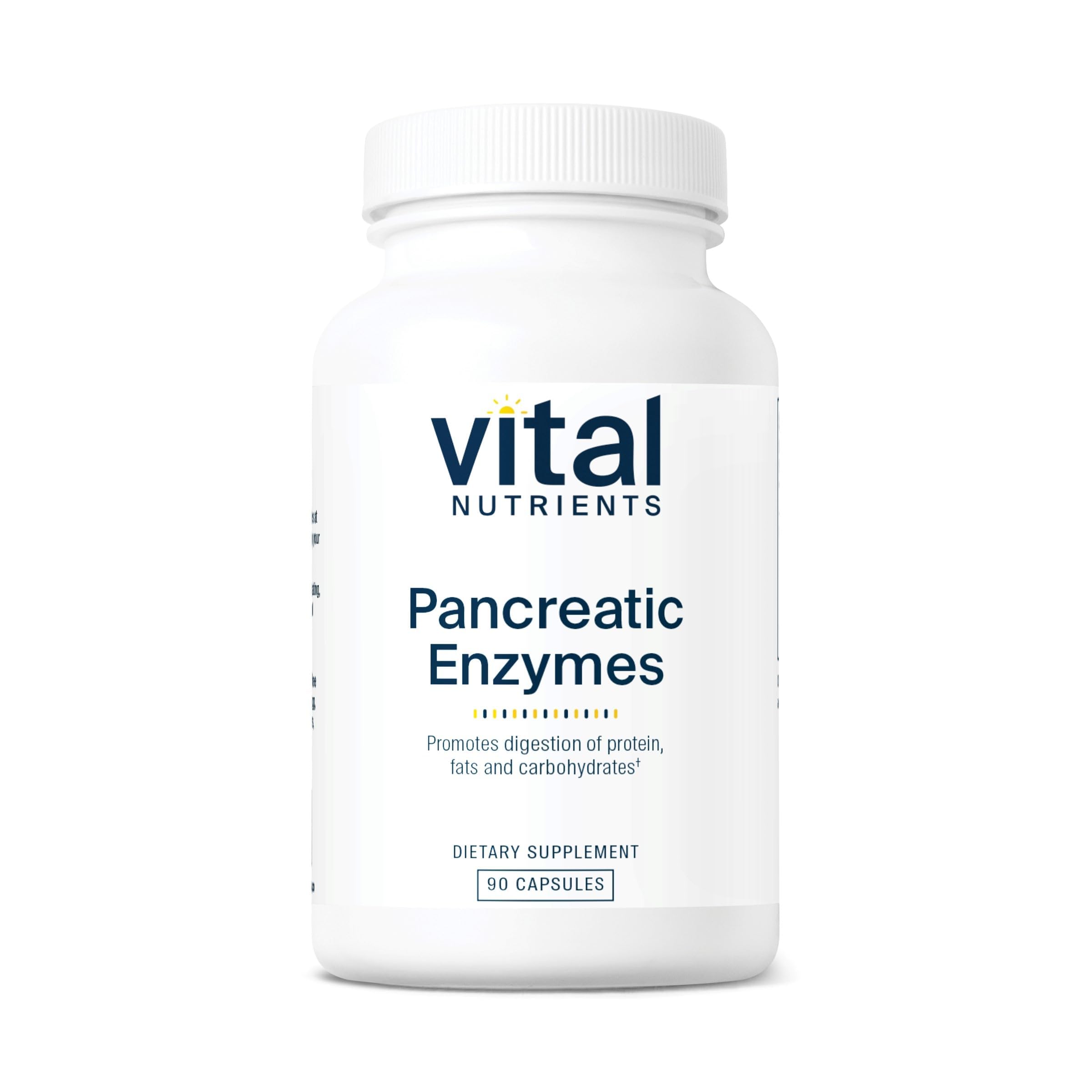 Pancreatic Enzymes 1000mg (Full Strength) | Pancreatin Digestion Supplement with Protease, Amylase & Lipase | Digestive Enzymes | Gluten, Dairy, and Soy Free | 90 Capsules