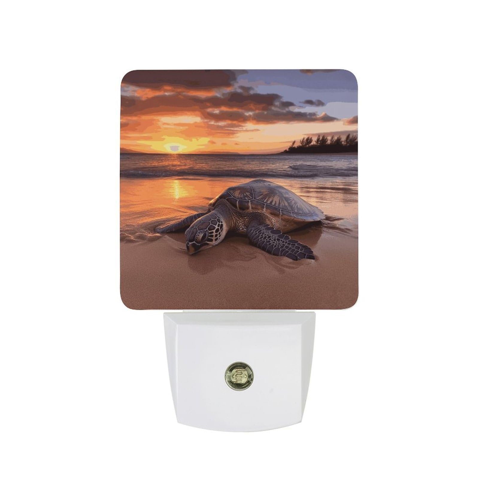 LDGSUPH - Sea turtle led night light with 0.5W smart night light sensor, plug-in night light, dusk to dawn sensor, energy saving small lights, night light