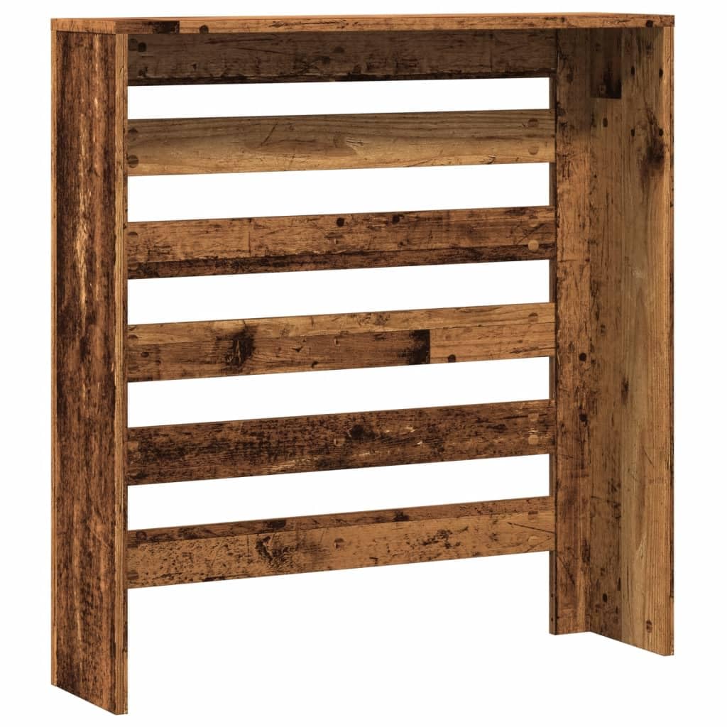 Heizkörperverkleidung Altholz-Optik 78x20x82 cm aus Holzwerkstoff mit horizontalen Latten, Abdeckung für Wohnzimmer, Pflegeleicht, stabile Wandhalterung, Heizkörper Zubehör