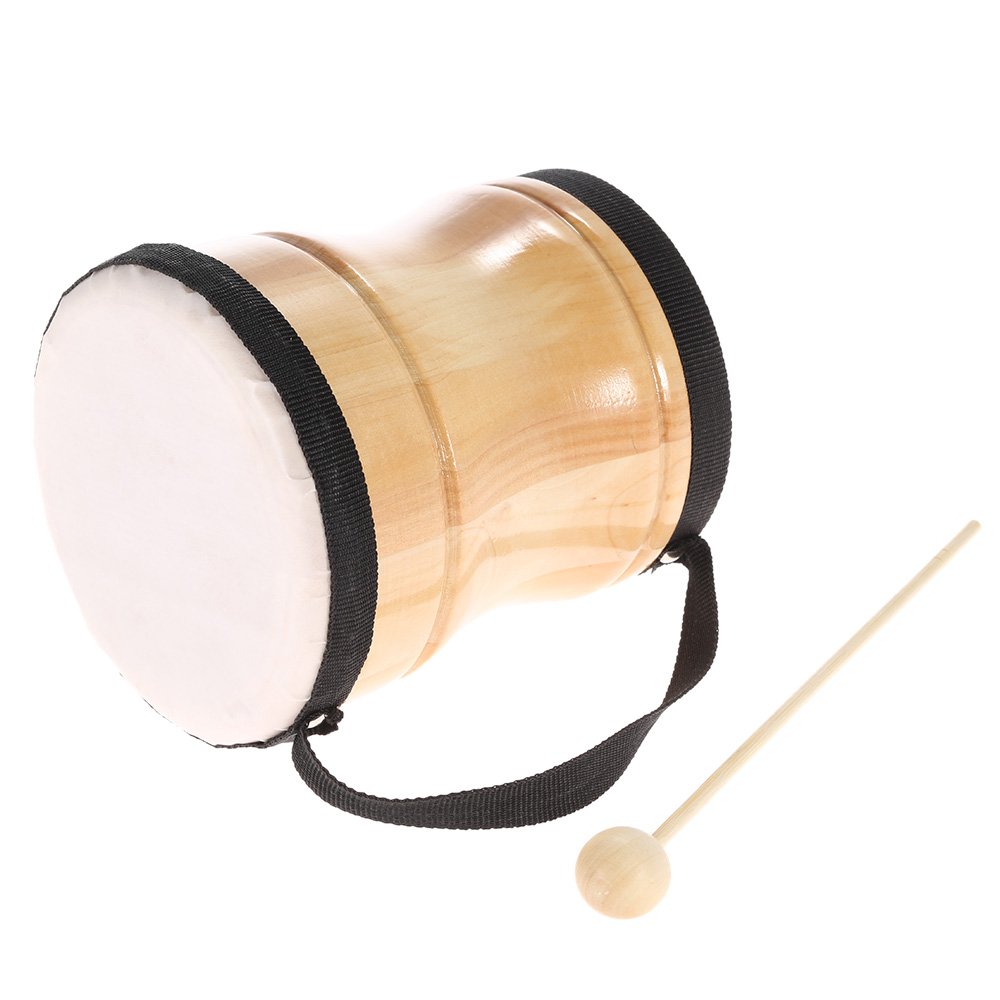 Kids Bongo Drum Bongo Drum con Strumento Musicale a Percussione in Legno di Mazza per lo Sviluppo di Talenti Musicali