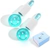 Ice Globes for Facials- Freezer Free Face Rollers with Essence for Daily Beauty Routines, Skin Massagers Globes Durable Quartz Glass for Reduce Puffiness Skin Cooling Update Green