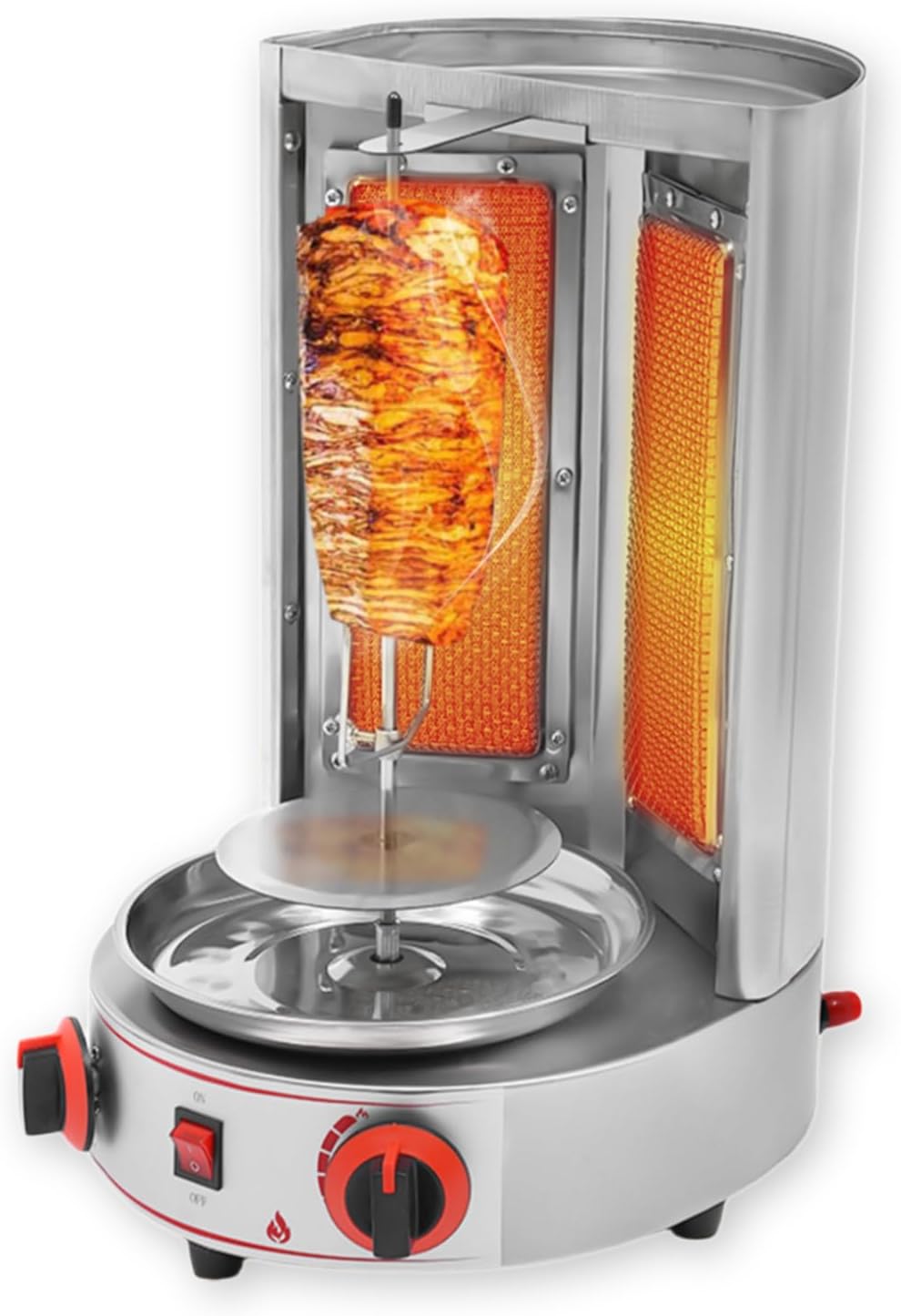 110V Turkey Countertop Vertical Rotating Oven, 3000W Shawarma Rotisserie Machine Vertical Broiler Gyro Rotisserie Oven for Home Restaurant Kitchen Parties