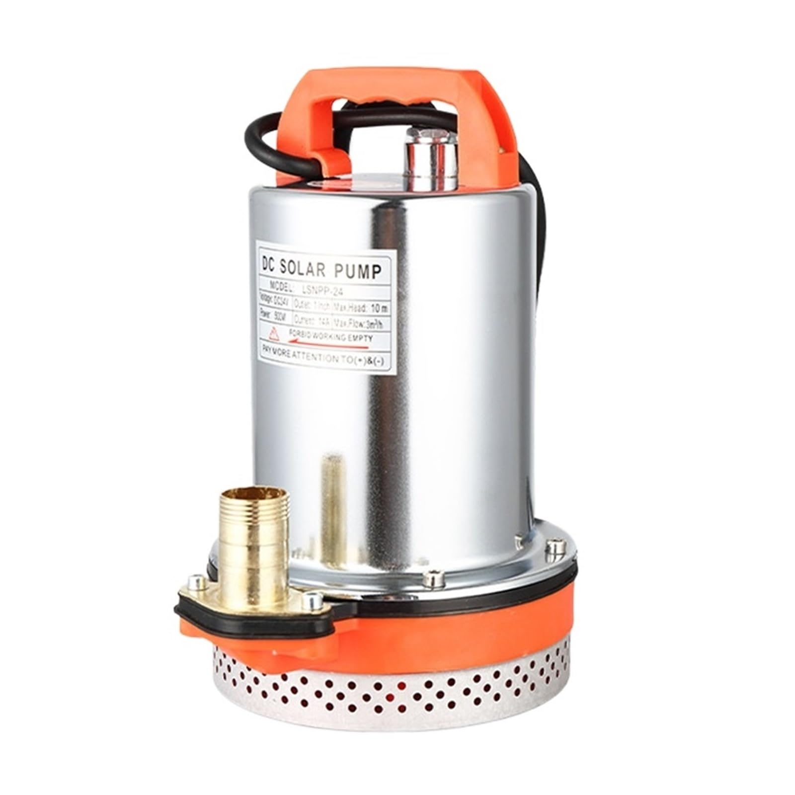 Gdbagkdqk 12V 180W Dc 12V 24V Submersible Pump Stainless Steel 8M Lift Large For Land Construction Farmland Powerful Water Flow(12V 180W)