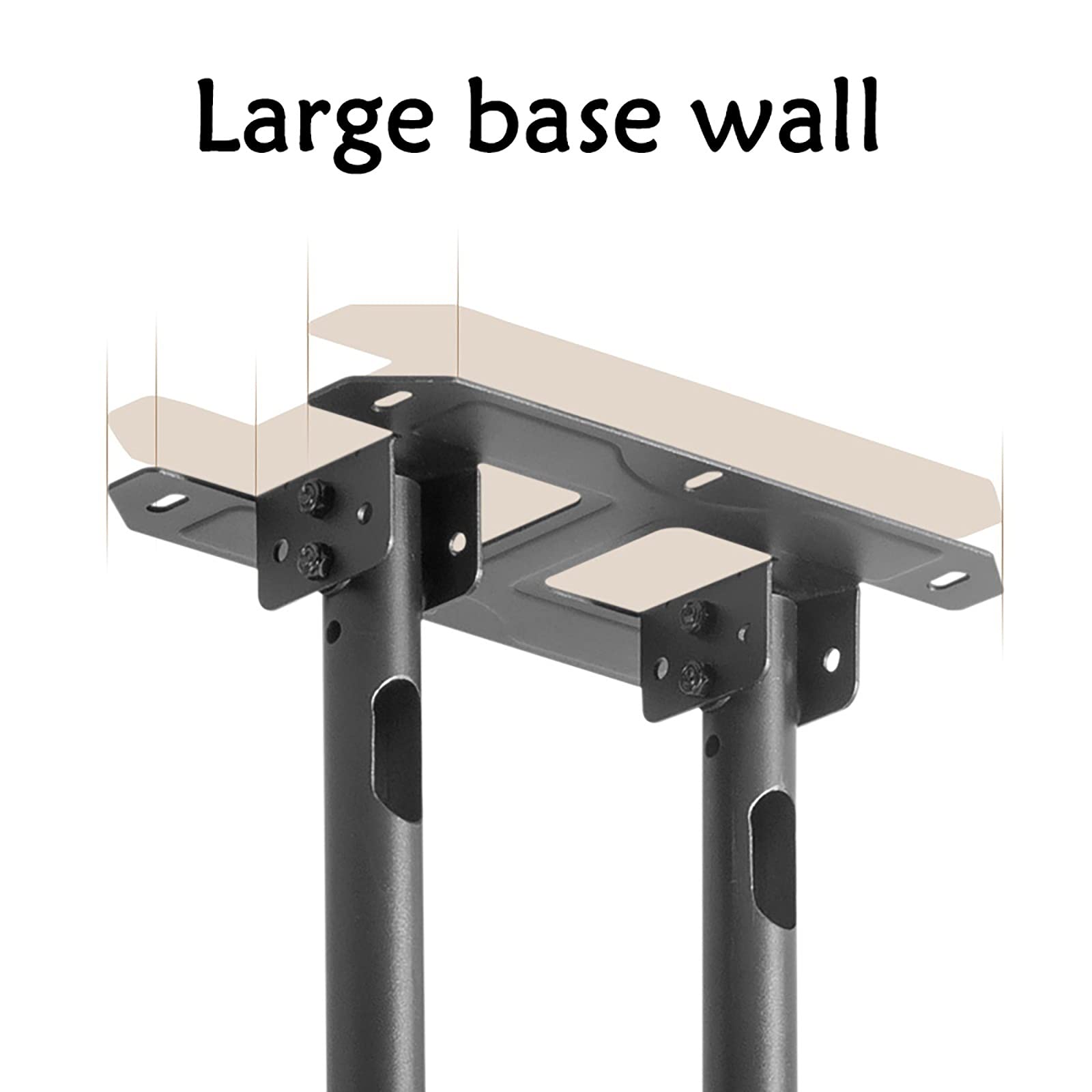 Soporte de TV de altura ajustable con soporte de techo, soporta pantallas de hasta 70 kg, instalación en pared o techo