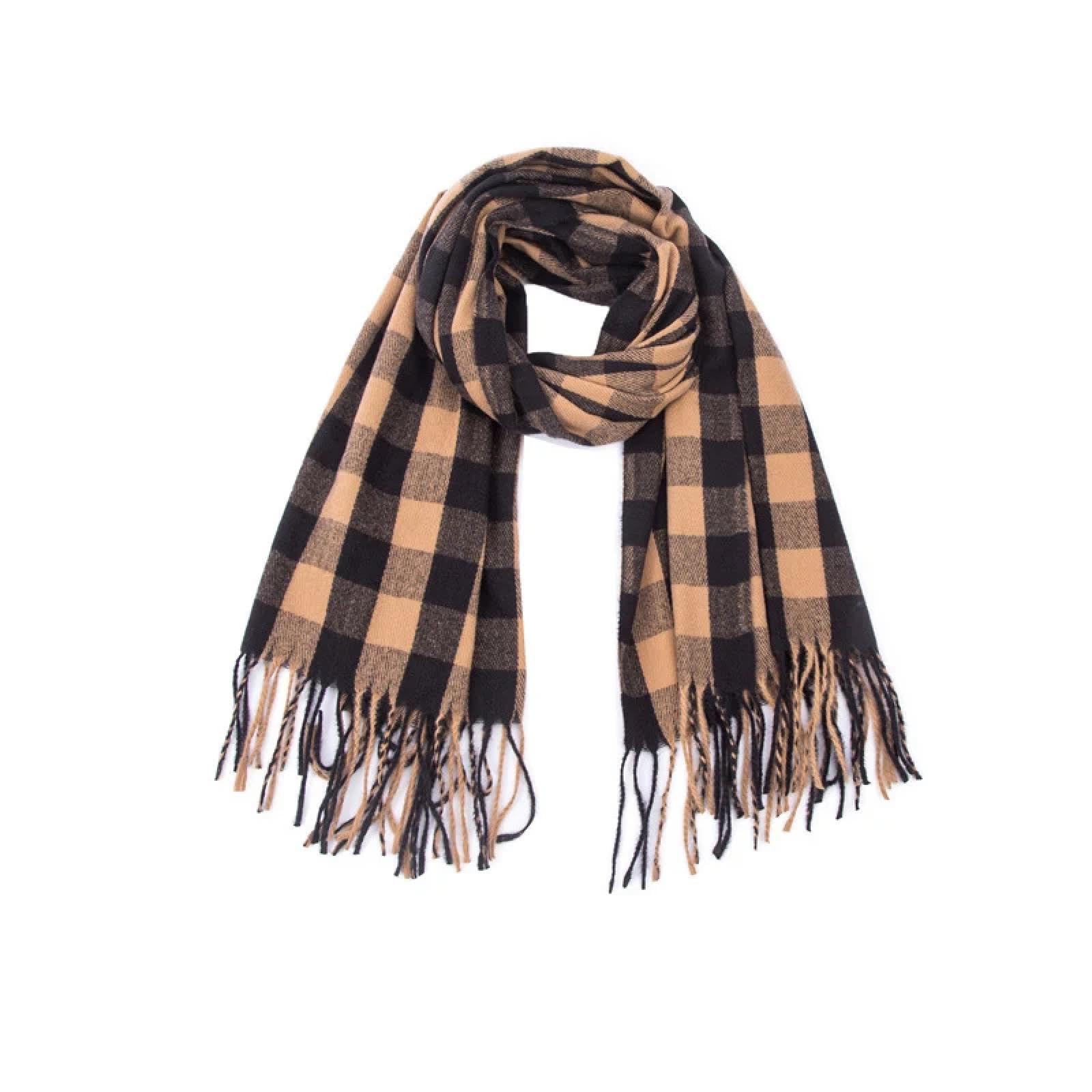 Schals Tücher Halstuch Scarf Frauen Schal Herbst Winter Adrette Plaid Quaste Scarve Mujer Foulard Schal