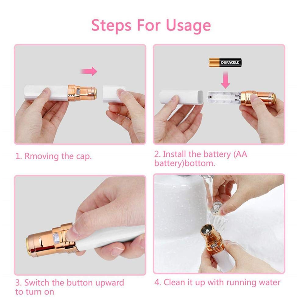 Mini removedor de pelo eléctrico, depiladoras y accesorios depiladoras lin forma de lápiz labial facial cuerpo máquina de depilación para mujeres depilación facial