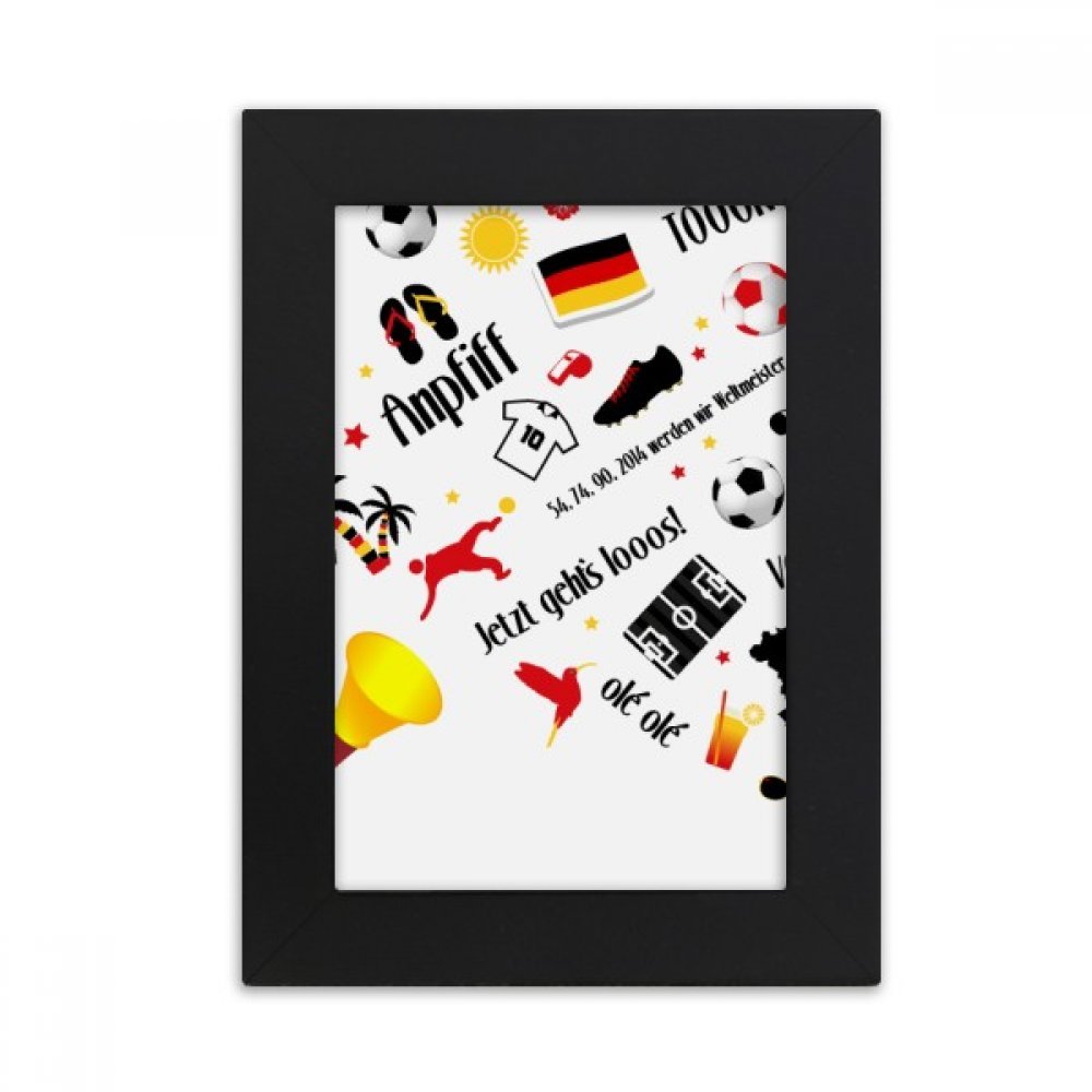 Cadre photo Allemagne football 10x15 cm noir de bureau