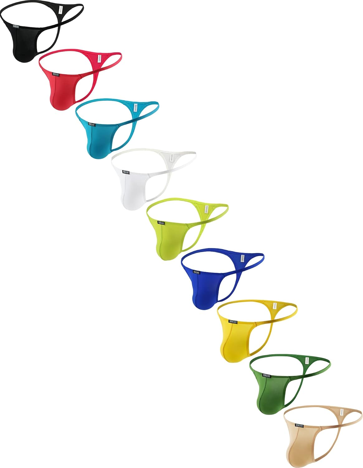 iKingsky Men's G-String Underwear Sexy Low Rise Bulge Y-back Thong Underwear