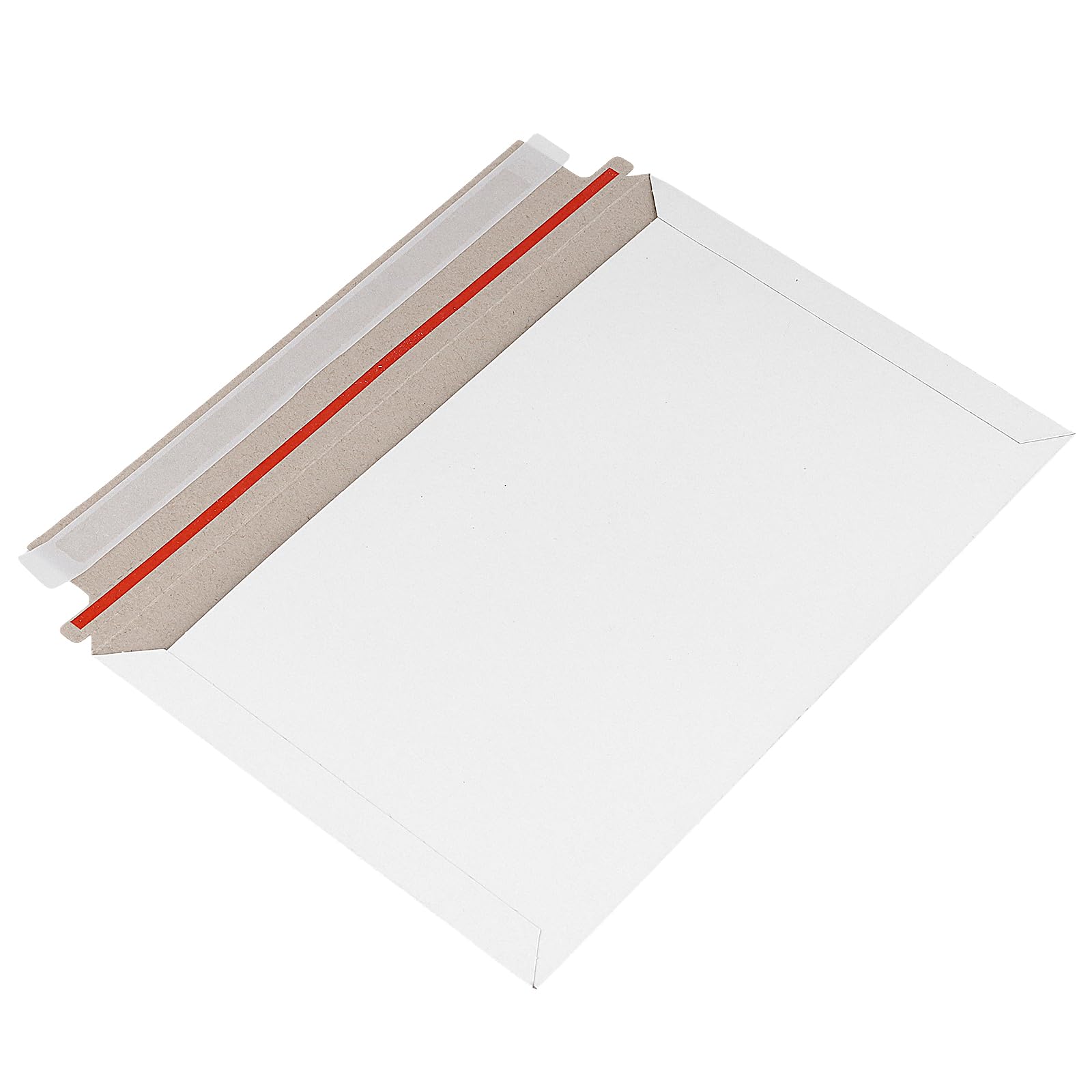 JAPCHET 25,4 x 15,2 cm starre Versandtaschen, flache Foto-Dokumenten-Versandtaschen mit selbstklebendem Verschluss, weiße Kartonumschläge für den Versand von CDs, Fotos, Dokumenten, Papieren, 200