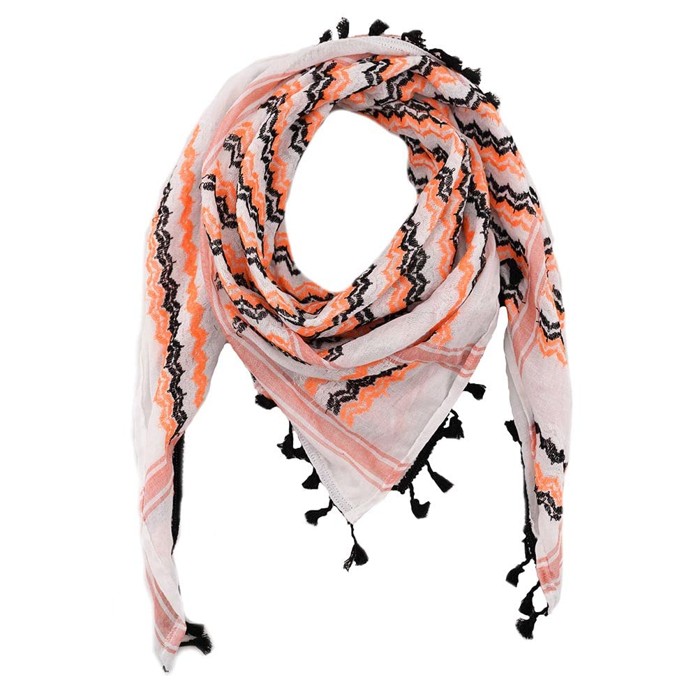 HirbawiPremium Arabic Scarf Cotton Shemagh Keffiyeh 47"x47" Arab Scarf Made in Palestine