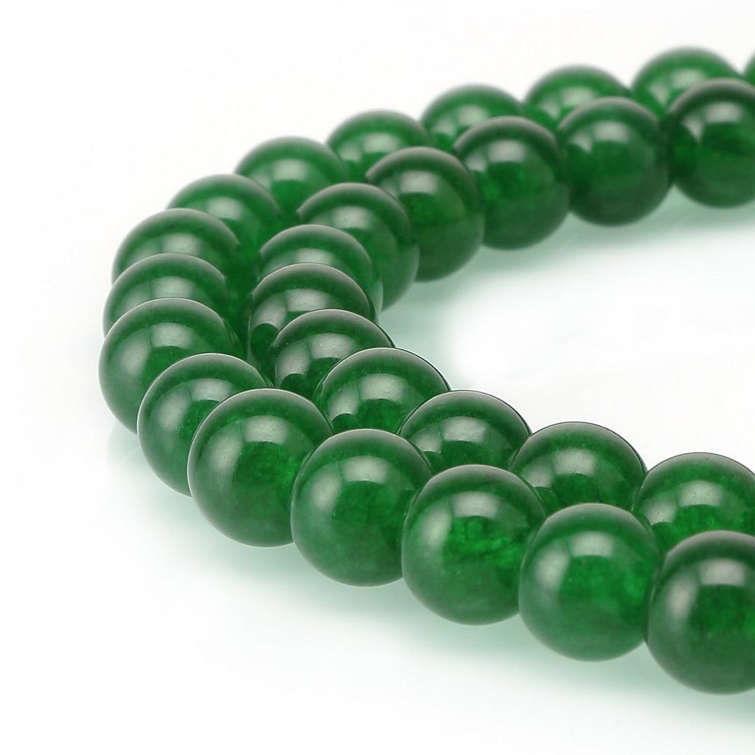 60pcs Adabele Natural Green Jade Gemstone 6mm Round Beads