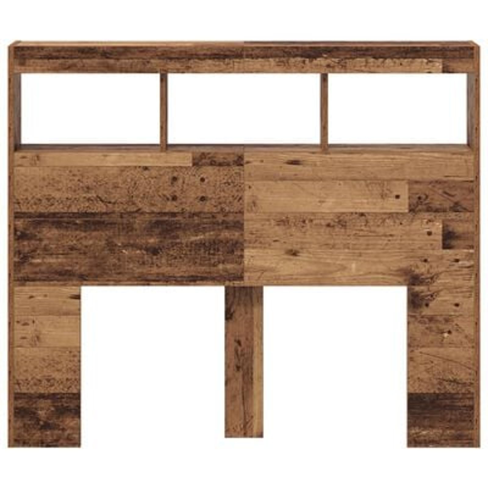 Brokky 869111 Testata Legno Vecchio Legno Massello di Recupero 120 x 17 x 102 cm Testata in Legno,Testata Letto Matrimoniale Muebles Dormitorio Spalliera Letto Testiere per Letto Matrimoniale
