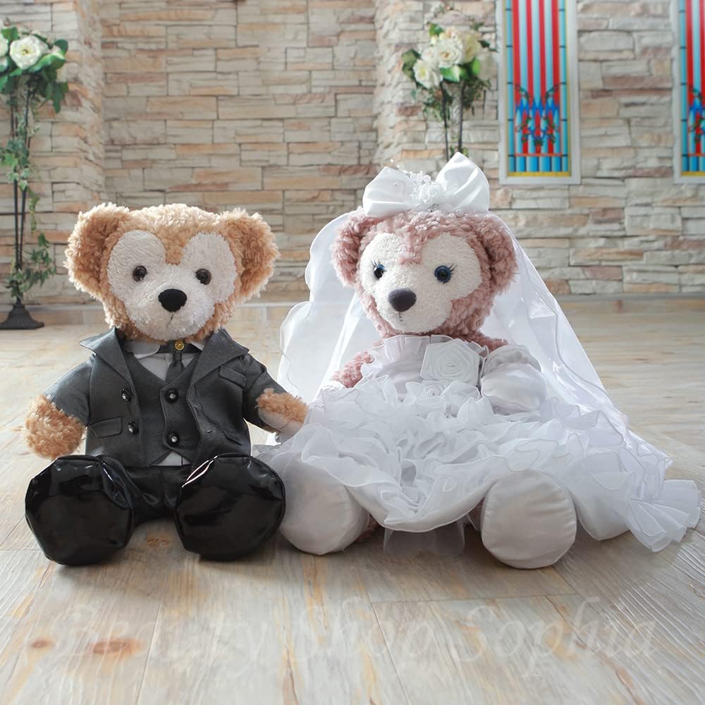ダッフィー シェリーメイ コスチューム ウェディングドレス タキシード グレー セット 結婚式のウェルカムベアに 熱い販売 ダッフィー シェリーメイ コスチューム ウェディングドレス タキシード グレー セット 結婚式のウェルカムベアに 熱い販売