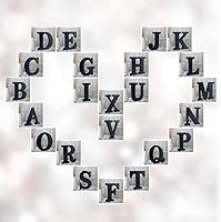 Vista 5 de AOCEAN Letras de madera de 6 pulgadas en negro, letra de madera sin terminar para letras decorativas de pared, letras en relieve, letrero de corte