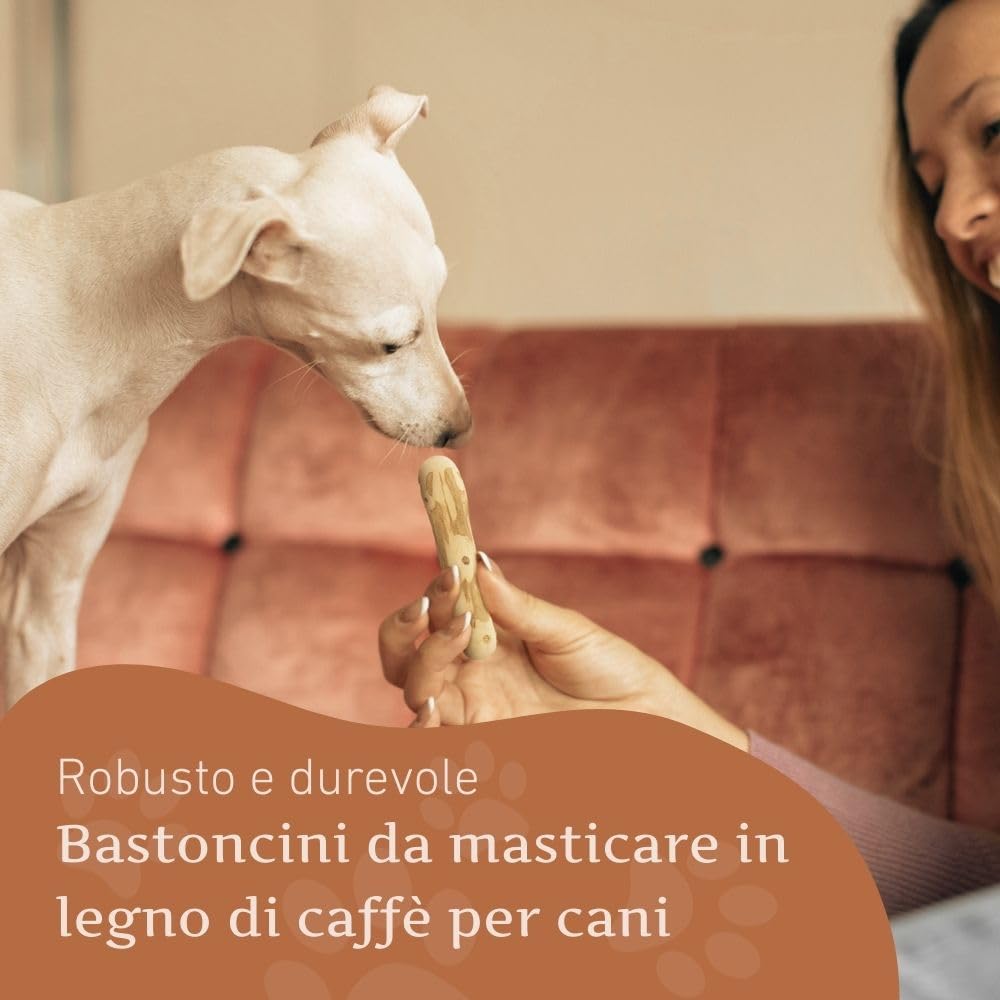 Osso Da Masticare Caff&egrave; Wildfang - Radice Naturale Con Olio Di Salmone Per Cani
