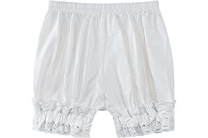 Sheface Women's Cotton Lace Hem Bloomers Pumpkin Pants Shorts