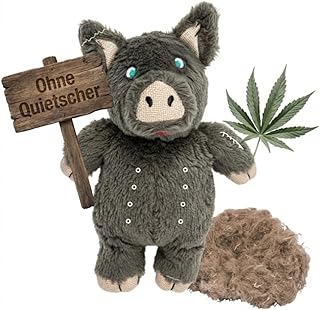 Canimal Farm | Hämpy das Hanf-Schwein | Robustes Hundespielzeug ohne Quietscher | Nachhaltiges Kuscheltier für Hunde (Hanfwolle-Füllung, Handarbeit)