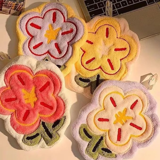 BuntyChiku Hand Towels for Bathroom Flower Hand Towels Kitchen Quick-Drying Hand Towel Hanging Absorbent Hand Towel for Home, Kitchen, Bathroom (1) 3