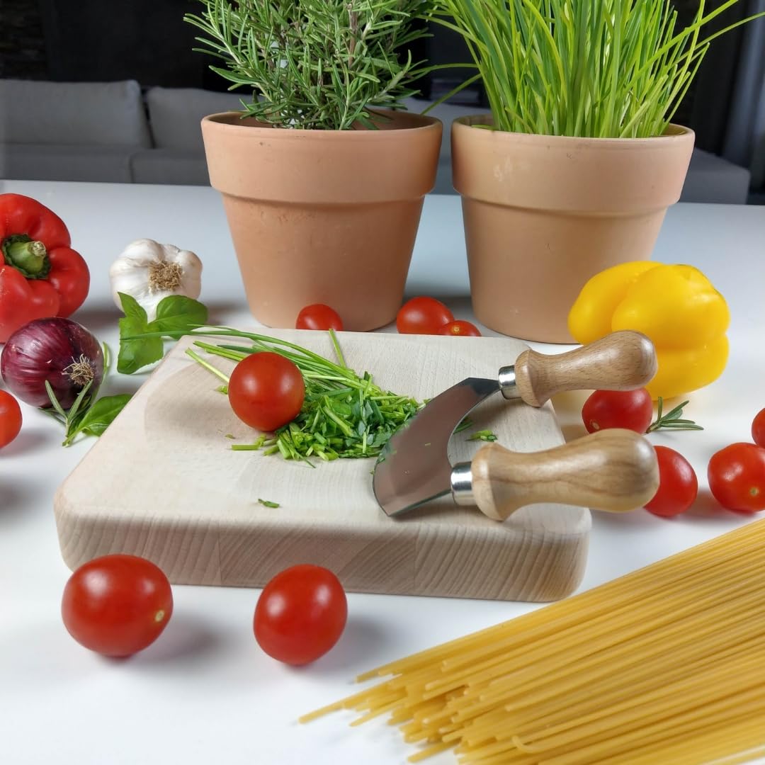 HOFMEISTER® Wiegemesser mit Kräuterbrett, doppelte Edelstahlklinge, ergonomischer Griff
