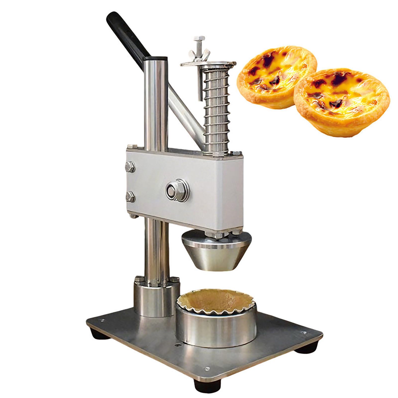 Máquina de prensado de acero inoxidable para tartas de huevos, herramienta manual para hornear caseros y comerciales, pastelería, magdalenas y pastelería antiadherente