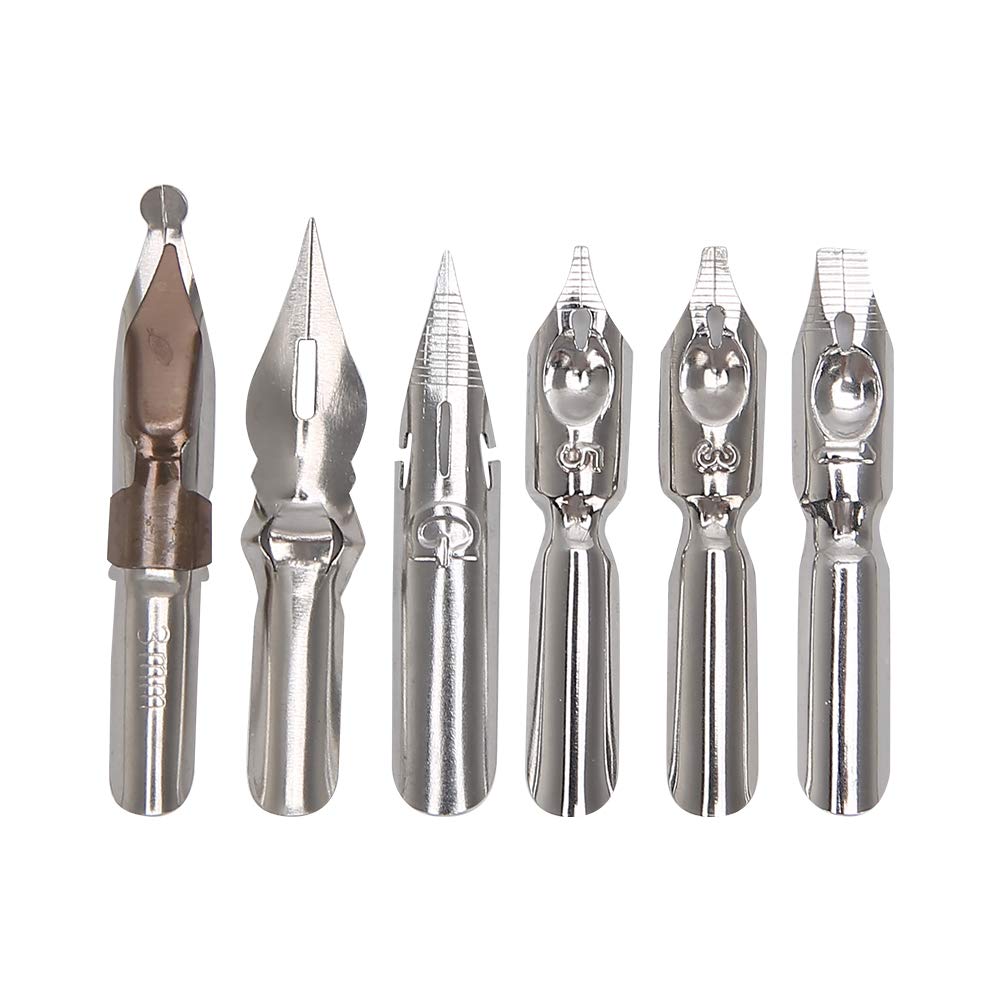 Cocoarm Set Dip Pen con 6 Pennini, Comoda Penna per Calligrafia per Praticare la Calligrafia Inglese e Fare Regali (Ciano)