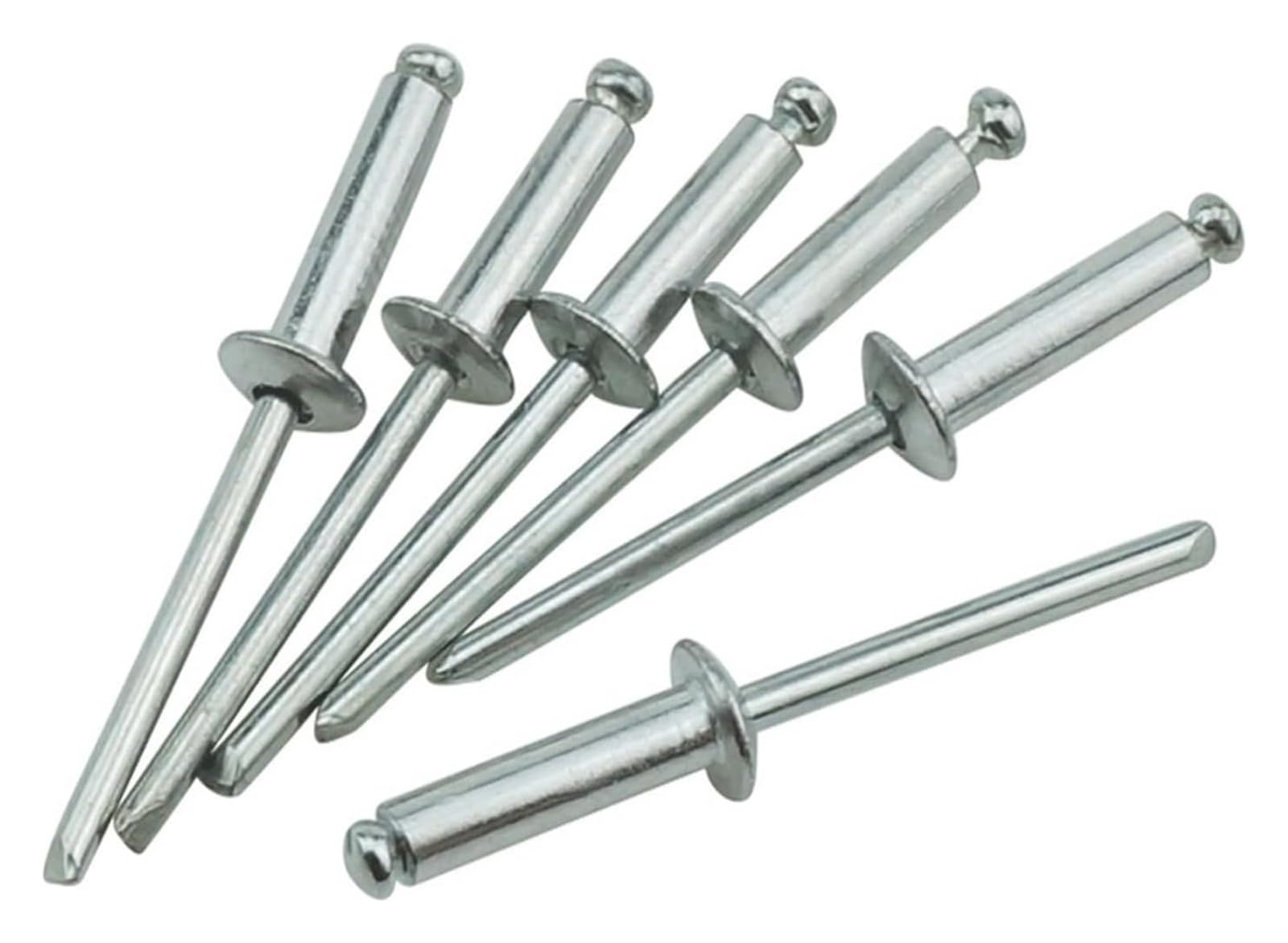 50 szt. Aluminiowych nitów zrywalnych z grzybkiem M3.2