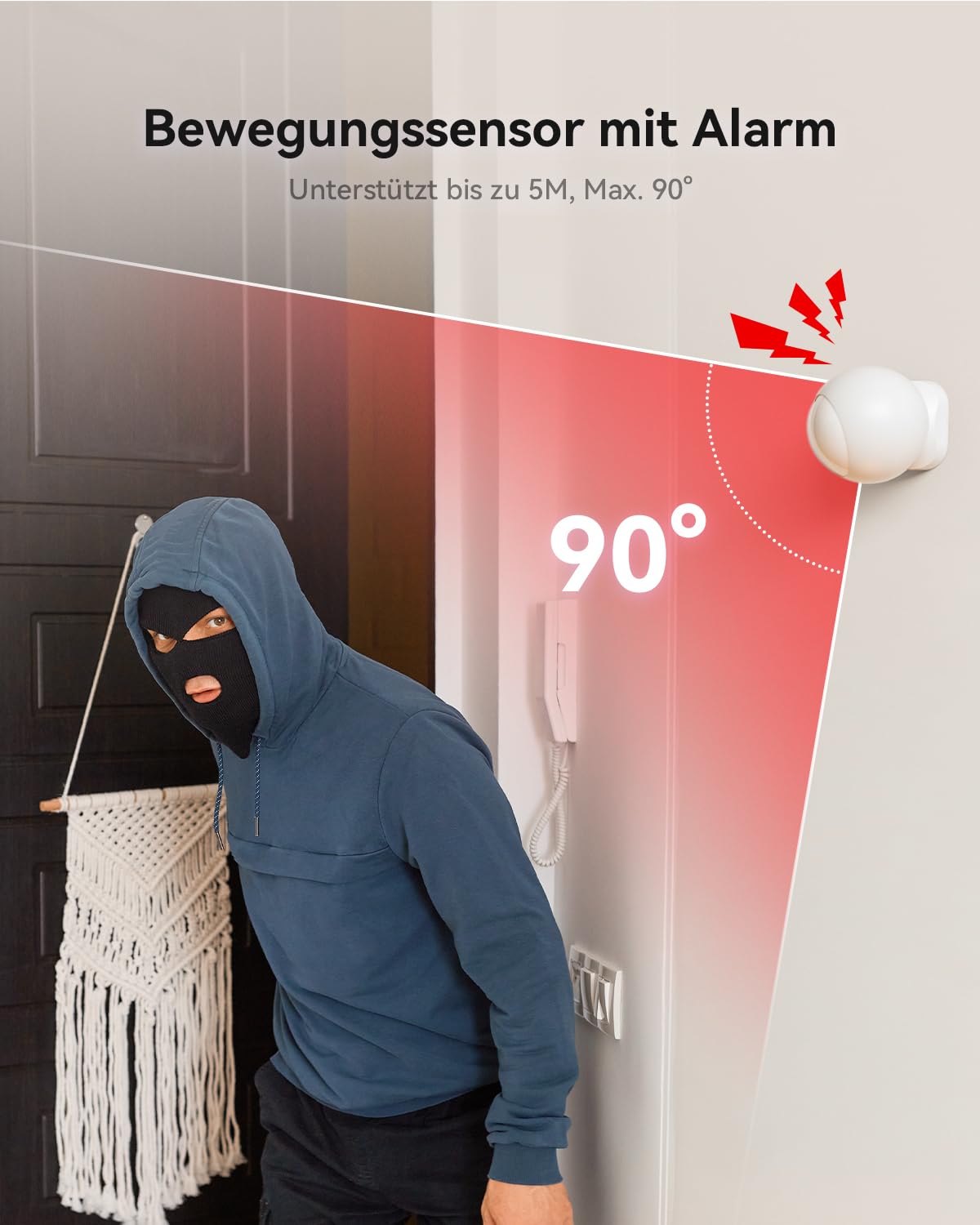 Imou Alarmanlage, kabellos, 11 Stück, WLAN, Sicherheit, Einbrecher System kabellos, 110 dB, Sicherheitssets für zu Hause, erweiterbar – kompatibel mit Alexa