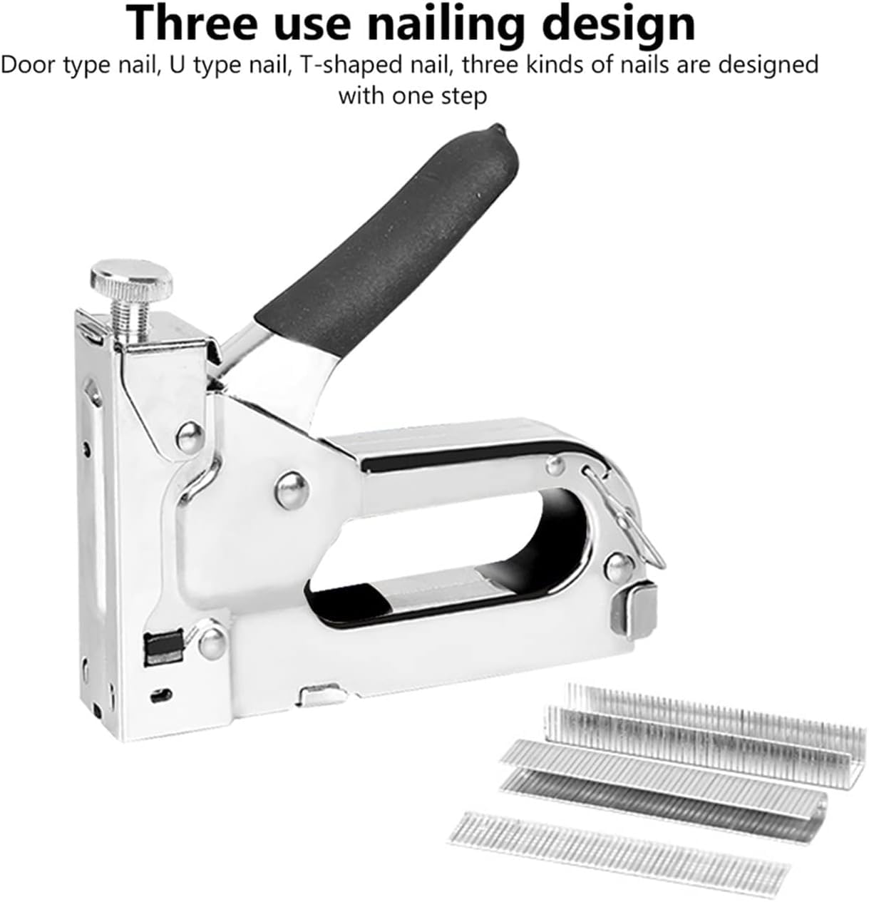 Suraxit 3 in 1 Shooting Nailer Gun Tacker with 600 Staples Pins Nail Gun Stapler Machine Kit Woodworking Stapler Tool 3